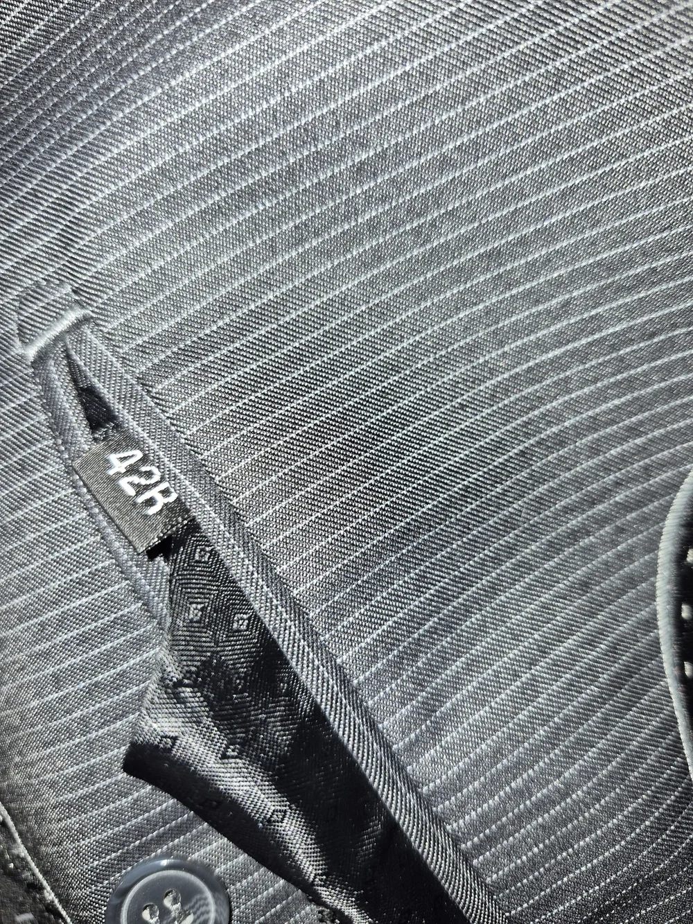 Roundtree & Yorke Gray Pinstripe Suit Jacket